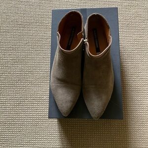 Alberto Fermani Taupe Suede Ankle Booties